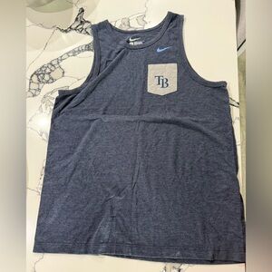 Nike Navy Tampa Bay Rays Tank Top with Pocket